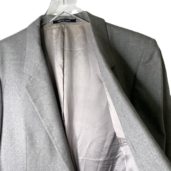 YSL Yves Saint Laurent Vintage Virgin Wool Sportscoat Blazer Jacket Grey Size 44 - Picture 4 of 8